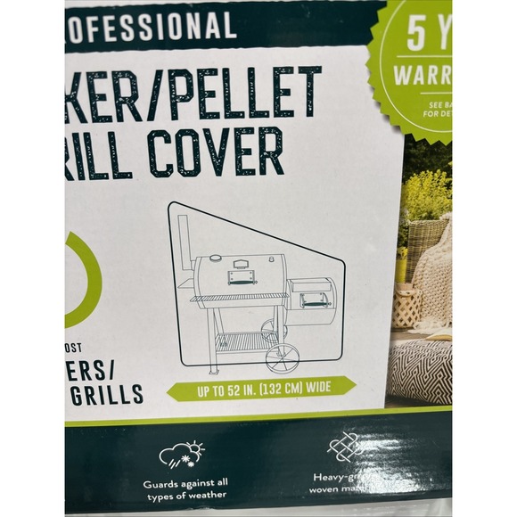 Patio Companion Professional Smoker/Pellet‎ Grill Cover M 52"x30"x45" - Picture 5 of 12
